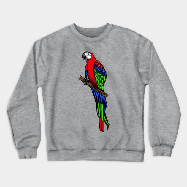 Parrot Crewneck Sweatshirt by Sticker Steve